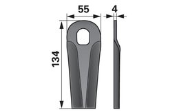 Nůž rotačky zvlněný (20ks) 134x55x4, Ø=28x21