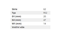 Kuličkové ložisko 20 x 47 x 14 mm - 