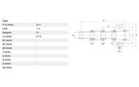 Řetěz dopravníku 114 čl. - 38 unašečů - 4378 mm - 