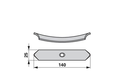  Radlička kultivátoru 25 x 5 x 140 mm - 