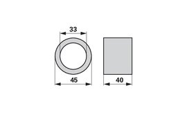 Pouzdro plastové 45 x 33 x 40 mm