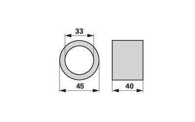 Pouzdro plastové 45 x 33 x 40 mm - 