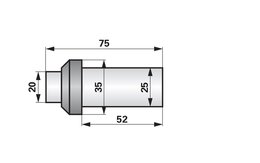  Čep 20 x 75 mm, 25 x 52 mm