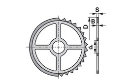  Ozubené kolo 530 x 118 x 16 mm