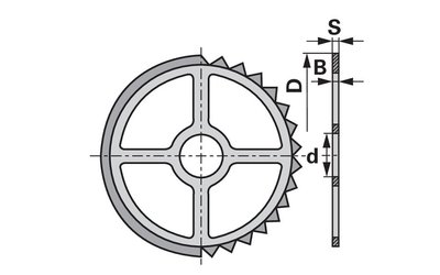  Ozubené kolo 530 x 118 x 16 mm - 