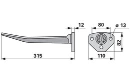 Nůž vibračních bran přední Amazone 6303100