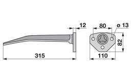 Nůž vibračních bran zadní Amazone 6302100