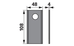 Nůž rotačky rovný (20ks) 108x48x4, d=19,0