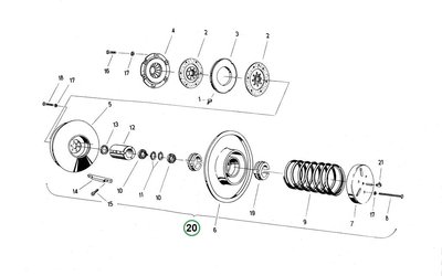 Variátor kompletní - Fortschritt E 512