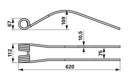 Pružina shrnovače CLAAS 104711.0