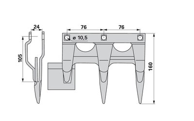 Trojprst 17 mm Schumacher - 