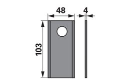 Nůž rotačky rovný (20ks) 103x48x4, d=19,0