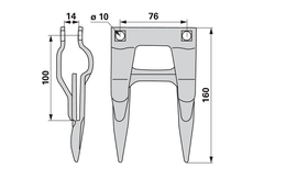 Dvojprst 14 mm Schumacher