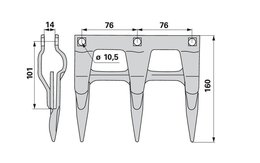 Trojprst 14 mm Schumacher