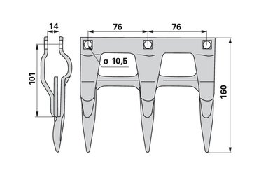 Trojprst 14 mm Schumacher - 