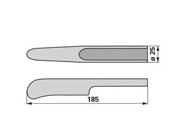 Navařovací břit 185 x 25 mm Lely
