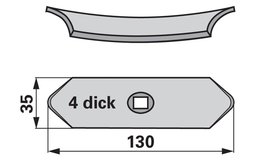  Radlička kultivátoru 35 x 4 x 130 mm