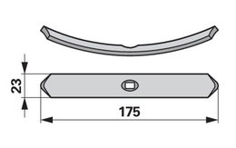  Radlička kultivátoru 23 x 5 x 170 mm