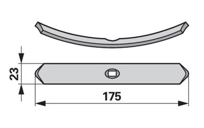  Radlička kultivátoru 23 x 5 x 170 mm - 