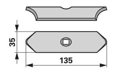  Radlička kultivátoru 35 x 6 x 135 mm - 