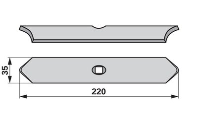  Radlička kultivátoru 35 x 6 x 220 mm - 