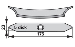  Radlička kultivátoru 23 x 5 x 170 mm