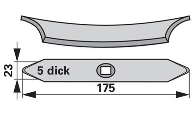  Radlička kultivátoru 23 x 5 x 170 mm - 