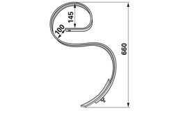 Pero kombinátoru 32 x 12 x 660 mm, montážní výška 480 mm