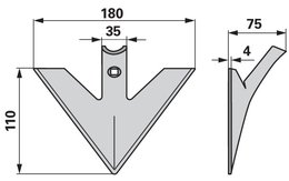  Radlička 180 x 4 mm