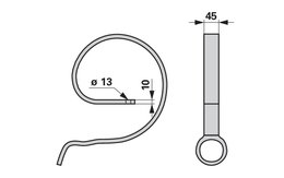 Výztuha pera 45 x 10 mm