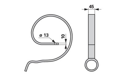 Výztuha pera 45 x 10 mm - 