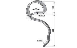 Pero kombinátoru 45 x 12 x 660 mm, montážní výška 500 mm