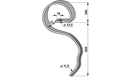 Pero kombinátoru 45 x 12 x 660 mm, montážní výška 500 mm - 