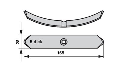 Radlička 28 x 5 x 165 mm - 