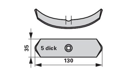 Radlička 35 x 5 x 130 mm - 