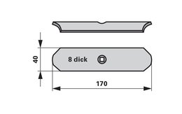  Radlička 40 x 8 x 170 mm