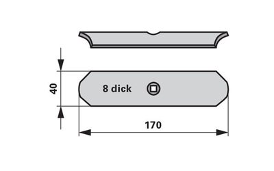  Radlička 40 x 8 x 170 mm - 