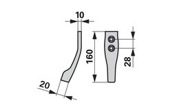  Radlička pro slupici, 20 x 180 mm