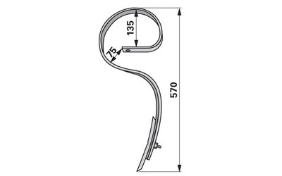  Pero kombinátoru s radličkou, 32 x 10 x 570 mm montážní výška 415 mm - 