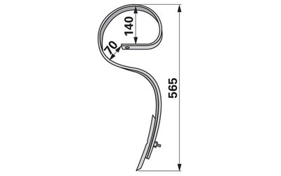  Pero kombinátoru s radličkou, 45 x 10 x 565 mm montážní výška 420 mm - 