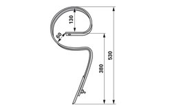  Pero kombinátoru s radličkou, 32 x 10 x 530 mm montážní výška 380 mm