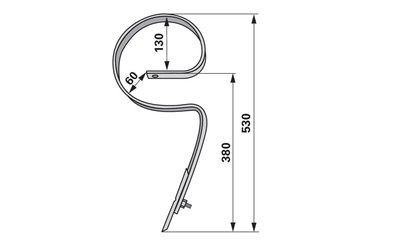  Pero kombinátoru s radličkou, 32 x 10 x 530 mm montážní výška 380 mm - 