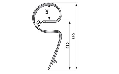 Pero kombinátoru s radličkou, 32 x 12 x 590 mm montážní výška 450 mm - 