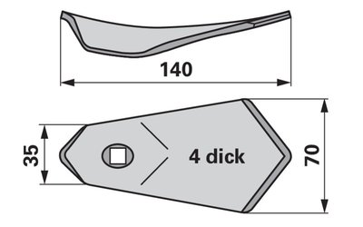  Radlička 70 x 4 x 140 mm - 