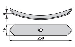  Radlička K50 45 x 6 x 250 mm