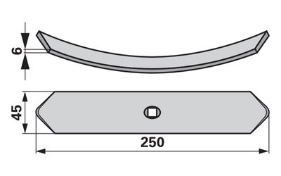  Radlička K50 45 x 6 x 250 mm - 