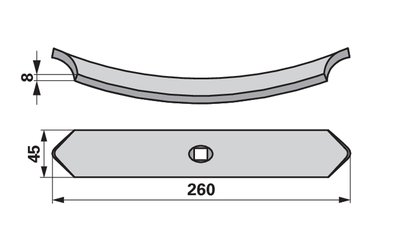  Radlička 46 x 8 x 255 mm - 