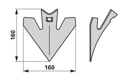  Šípová radlice 160 x 4 mm