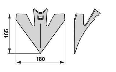 Šípová radlice 180 x 4 mm - 