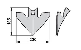  Šípová radlice 220 x 5 mm